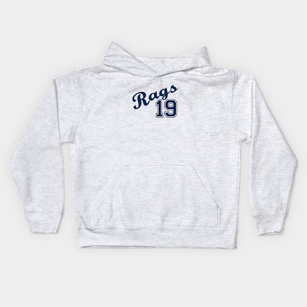 Rags 19 Design Kids Hoodie by Bleeding Yankee Blue